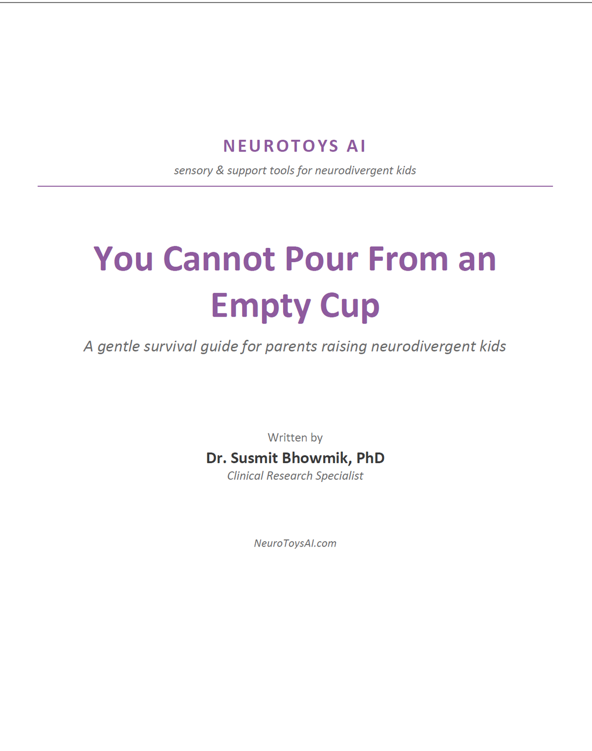 You Cannot Pour From an Empty Cup: Parent Burnout Survival Guide