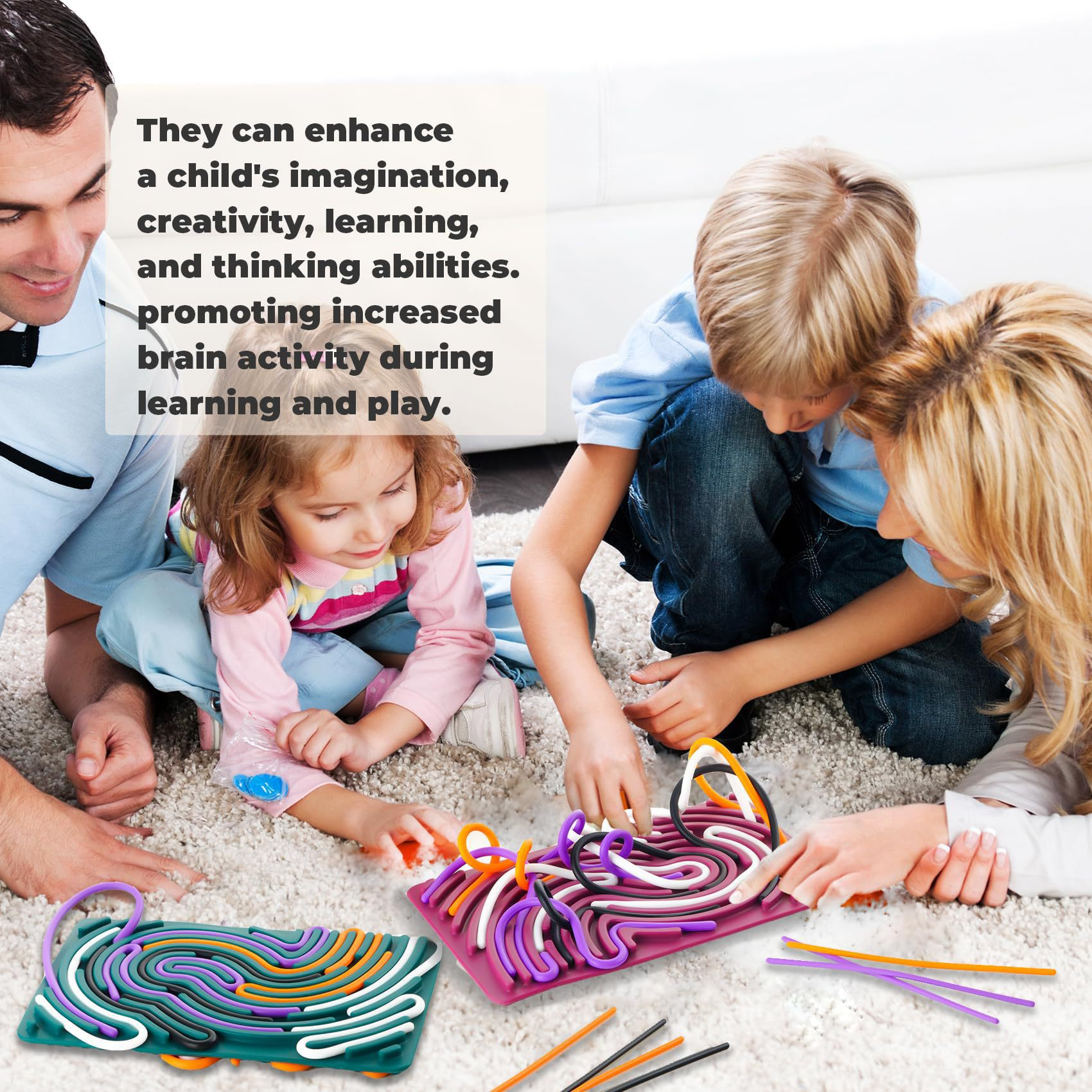  Child using silicone sensory fidget board with portable travel bag — OT-recommended tactile toy for ADHD, autism and sensory processing disorder