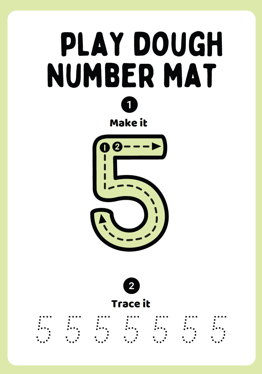 Printable play dough number mats 1–20 for special education and occupational therapy — calming sensory maths resource for autistic and ADHD kids